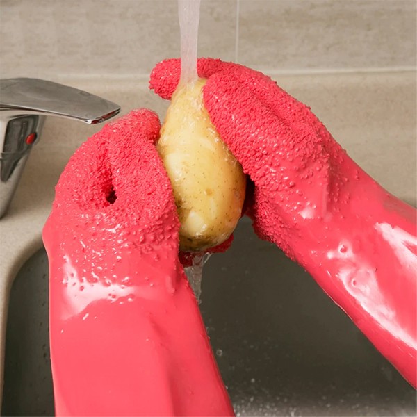 Hot Selling Non Slip Cleaning And Peeling Gloves-6347
