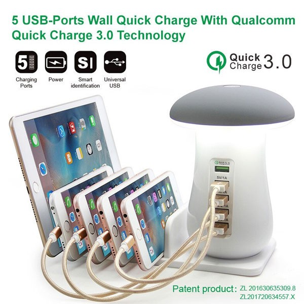 5- Ports USB Wall Quick Charger -4588