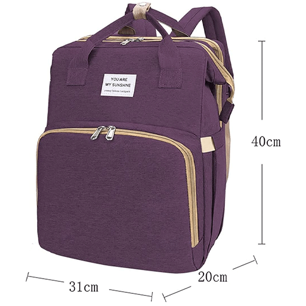 2 In 1 Diaper Bag Purple GM276-3-pur-9722