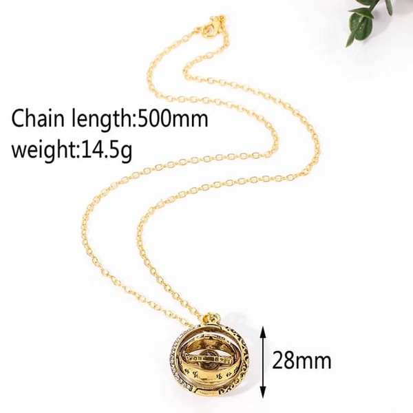 SIGNATURE COLLECTIONS Romantic Confession astronomical rotating spherical I love you in 100 languages projection necklace Gold-5054