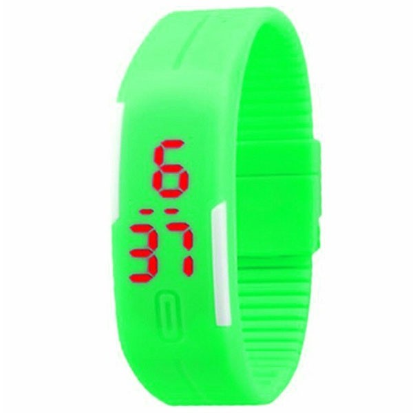 Sport Digital LED Watch Silicone Bangle Jelly Waterproof Bracelet for Unisex, Assorted Color-4466