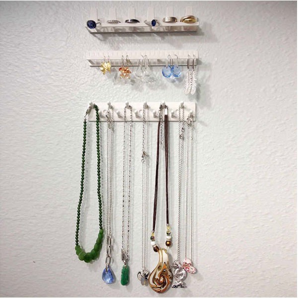Adhesive Jewelry Hooks Wall Mount Storage Holder (9 Pcs)-4503