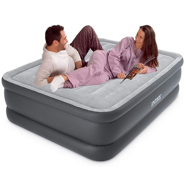 Intex 64140 Queen Size Essential Rest Raised Airbed With Built-in Pump-788