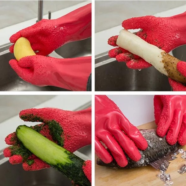 Hot Selling Non Slip Cleaning And Peeling Gloves-6381
