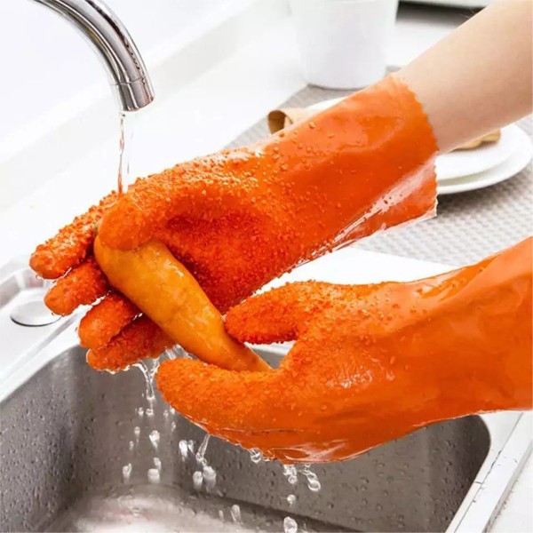 Hot Selling Non Slip Cleaning And Peeling Gloves-6379