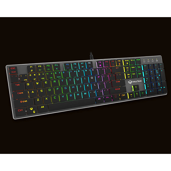 Meetion MT-MK80 chocolate keycap Ultra-thin Mechanical Keyboard-9386