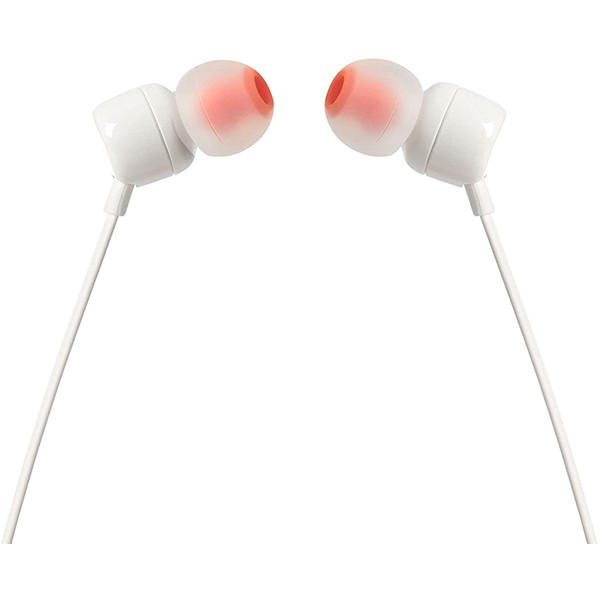 JBL Tune 110 in Ear Headphones with Mic White-10190