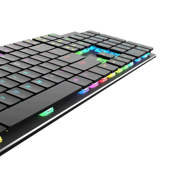 Meetion MT-MK80 chocolate keycap Ultra-thin Mechanical Keyboard-9389