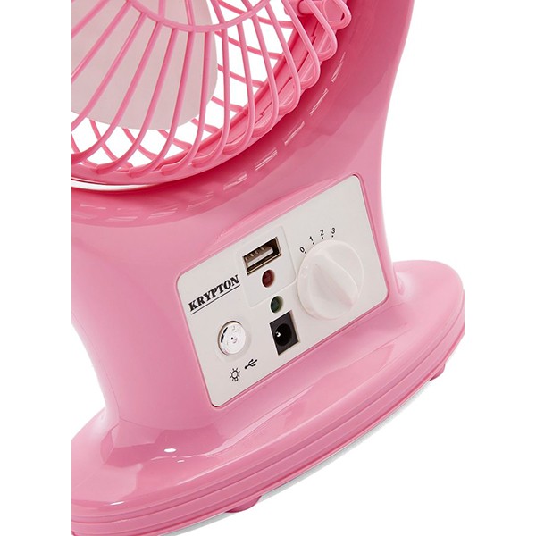 Krypton KNF6061 Rechargeable Fan with LED Lantern-3629