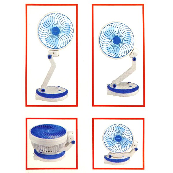 Olsenmark OMF1735 Rechargeable Fan With LED Light And USB Charging-2963