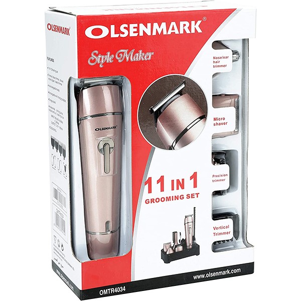 Olsenmark OMTR4034 11 in 1 Rechargeable Grooming Set, 3 W-2888