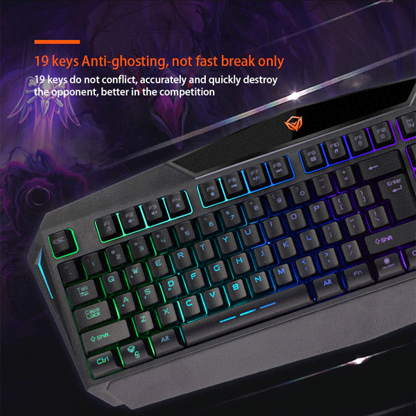 Meetion MT-C510 Rainbow Backlit Gaming Keyboard and Mouse-9420