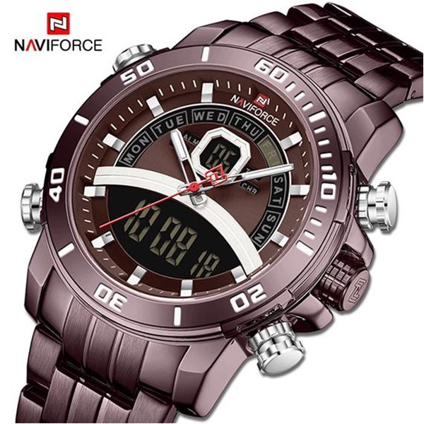Naviforce Glazier Men Steel Watch Brown, NF9181 -8490
