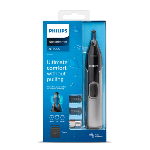 Philips Nose Trimmer Series 3000 Nose Ear & Eyebrow Trimmer NT3650/16-11557