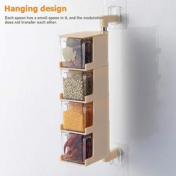 4 Layer Multi functional kitchen storage container rack 1 pcs-4963