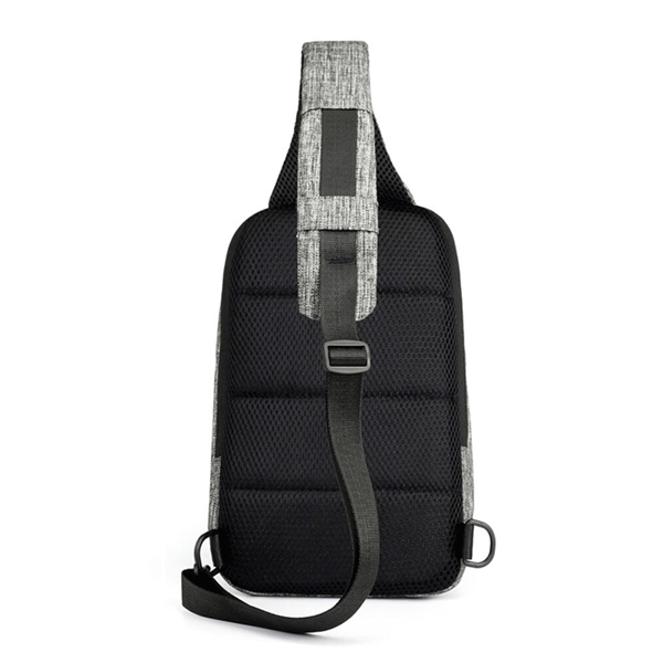 Multifunctional Waterproof Chest Bag USB Charging Interface Sports Outdoor Gray-1454