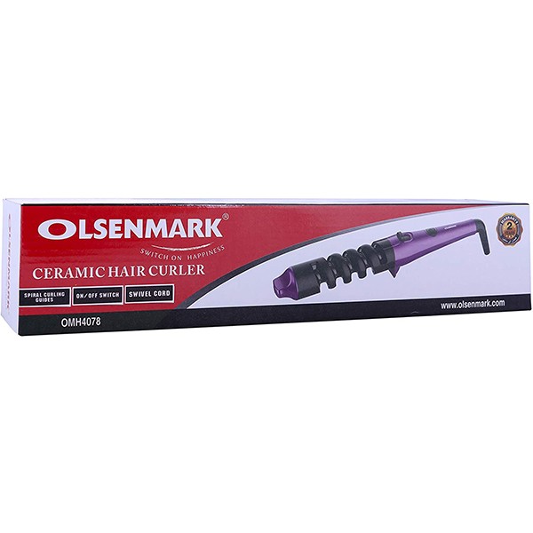Olsenmark OMH4078 Ceramic Hair Curler, Black-2813