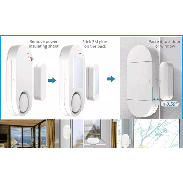 Windows And Doors Alarm Sensor With Remote Control-10763