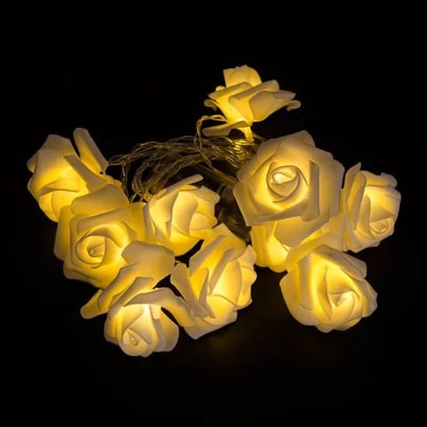 Most Selling Rose Flower LED Decorative String Lights 2Pcs-6019