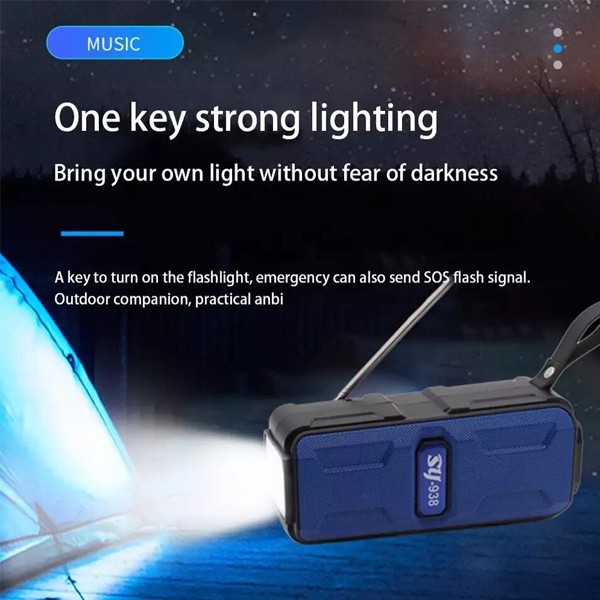 Wireless FM Waterproof Portable Solar Bluetooth Speaker-7648