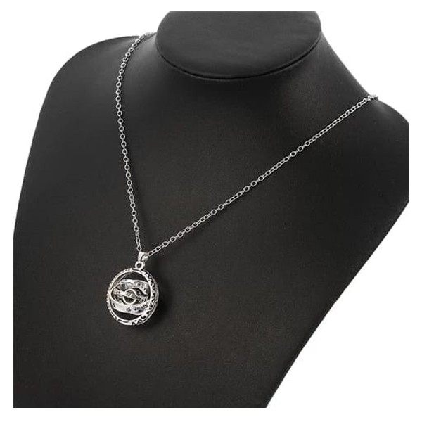 SIGNATURE COLLECTIONS Romantic Confession astronomical rotating spherical I love you in 100 languages projection necklace Silver-5046
