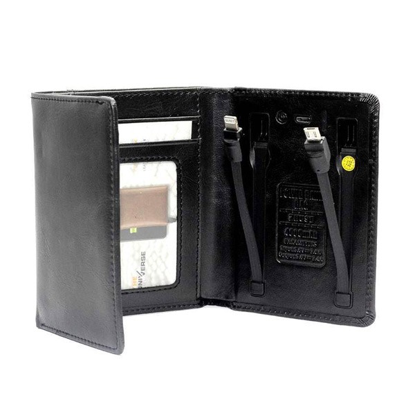 GO Wallet- Smart Wallet with Power Bank, Black-4366