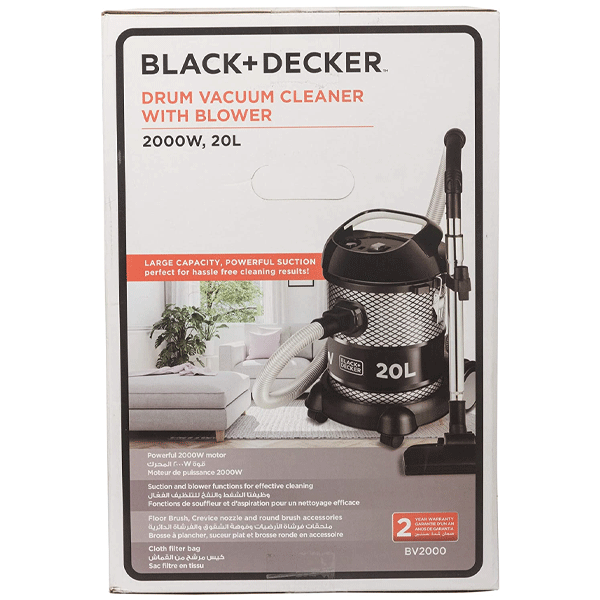 Black+Decker 20l Drum Vacuum Cleaner BV2000-B5-9989