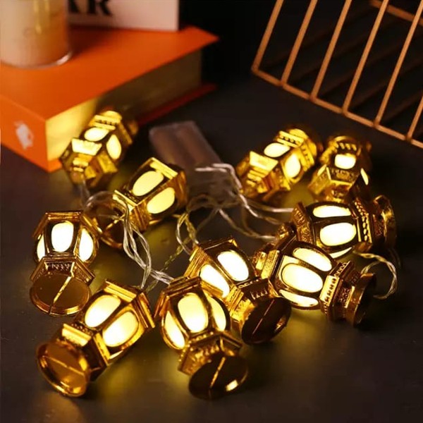 Eid Mubarak Decorative 3D Lantern LED String Lights-6015