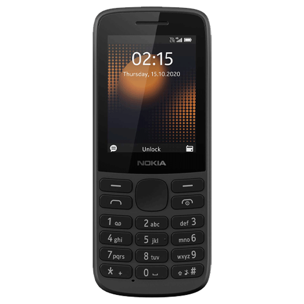 Nokia 215 4G Ta-1284 Dual Sim Gcc Black-11186