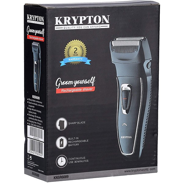 Krypton KNSR6089 Rechargeable Sharp Blade Shaver, Black-3569