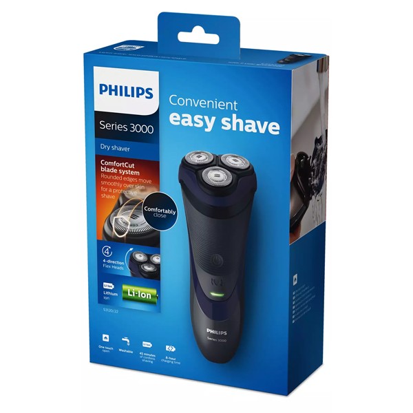 Philips Shaver Series 3000 Dry Electric Shaver S3120/22-6097