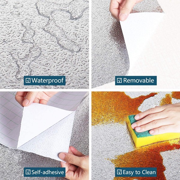 3 M Self Adhesive Kitchen Use Waterproof And Oil Proof Aluminium Foil Wrapping Paper Silver-6775