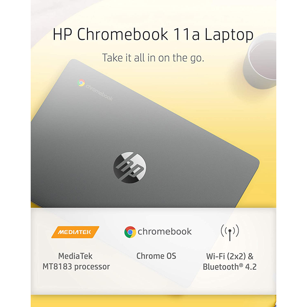 HP Chromebook 11-inch 4GB RAM 16GB SSD Laptop, Black-11611