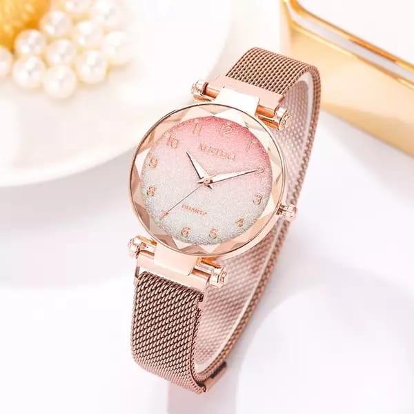 SIGNATURE COLLECTIONS Rose Gold Magnetic Strap Watch-5892