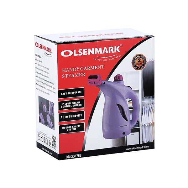 Olsenmark OMGS1758 Handy Garment Steamer, Purple-3179