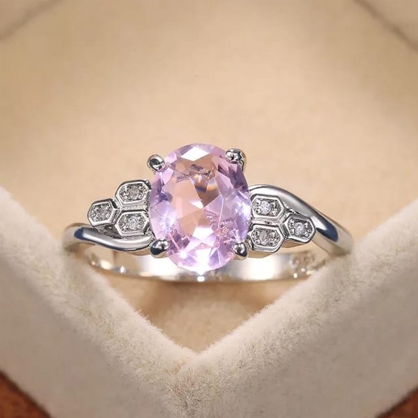 SIGNATURE COLLECTIONS SGR006 Lovely Princess Pink Ring-4858