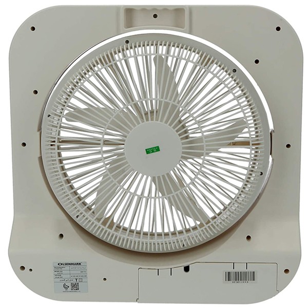 Olsenmark OMF1751 12 Inch Rechargeable Box Fan, White-2976