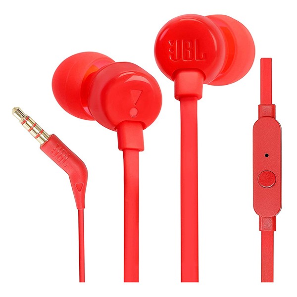 JBL Tune 110 in Ear Headphones with Mic Red-10147