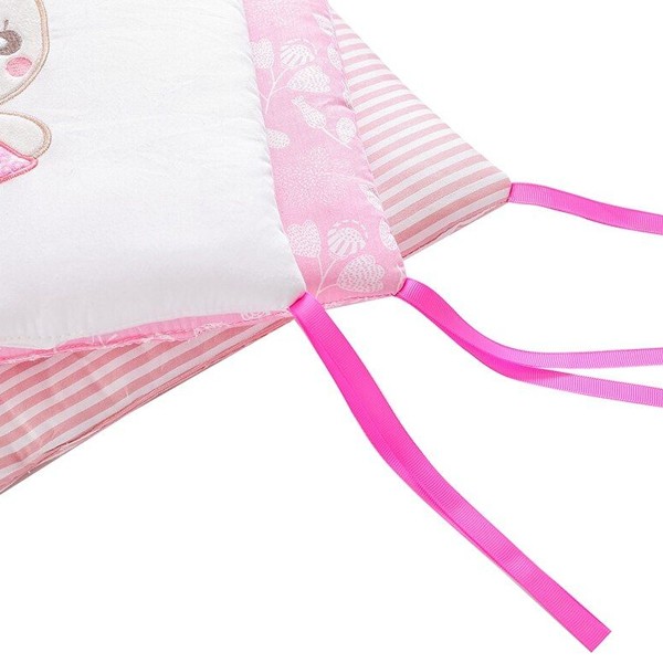6pcs Baby Crib Bumper for Bed Pink GM293-p-6554