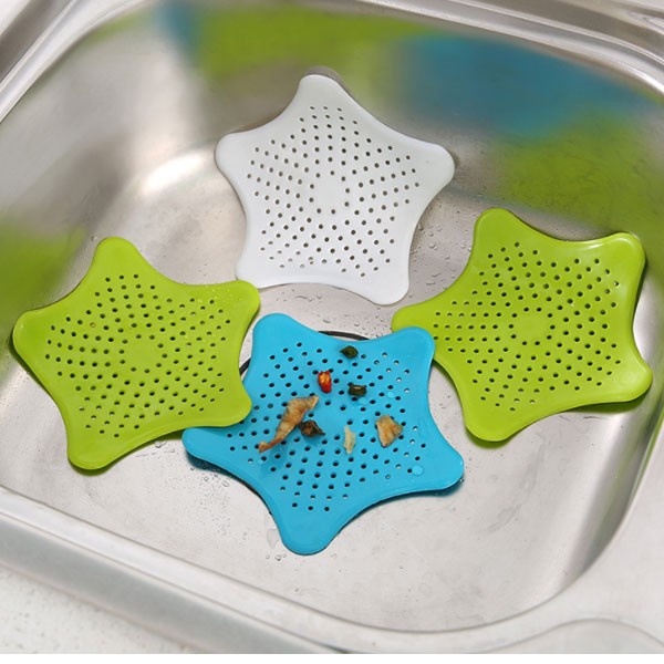 Starfish Sink Filter Silicone Anti-blocking Suckers, Assorted Color-4402
