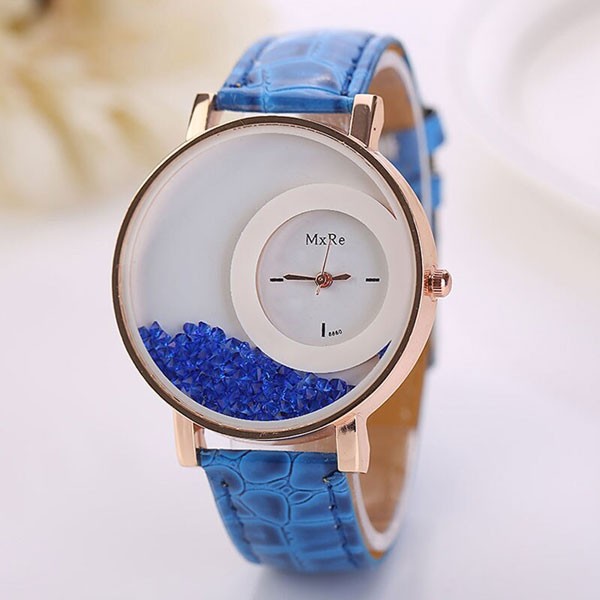 CLAUDIA Quartz Watch With Leather Strap for Women, Assorted Color-4453