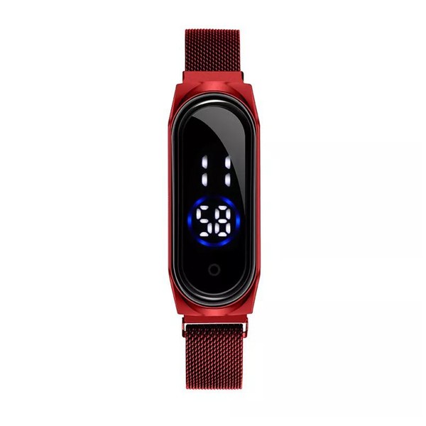 6 Pcs Colourful Magnetic Strap LED Ladies Wrist Watch-6106