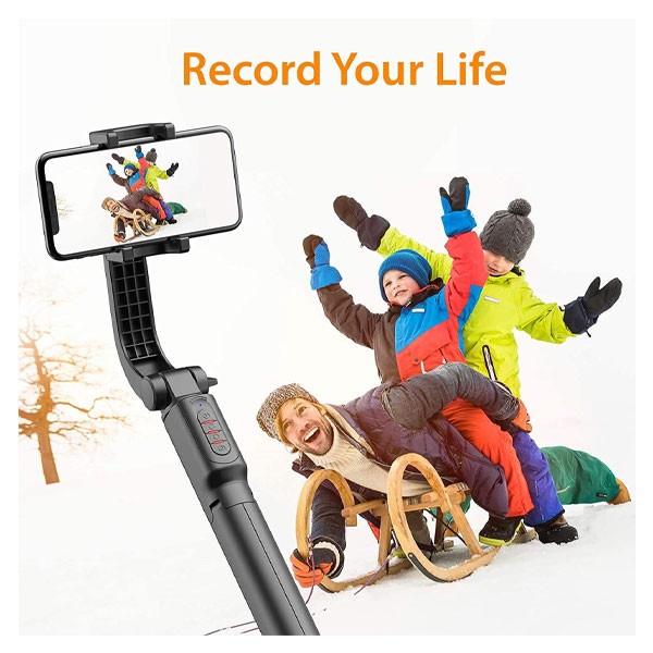 All in One Stabilizer Gymbal Selfie Stick with Built in Tripod-4653