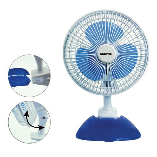 Geepas GF9608 6-inch 2 in 1 2 Speed Table Fan with Clip-465