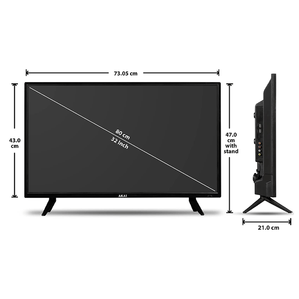 Akai 32 Inch HD Frameless LED TV, AK32KA315-11213