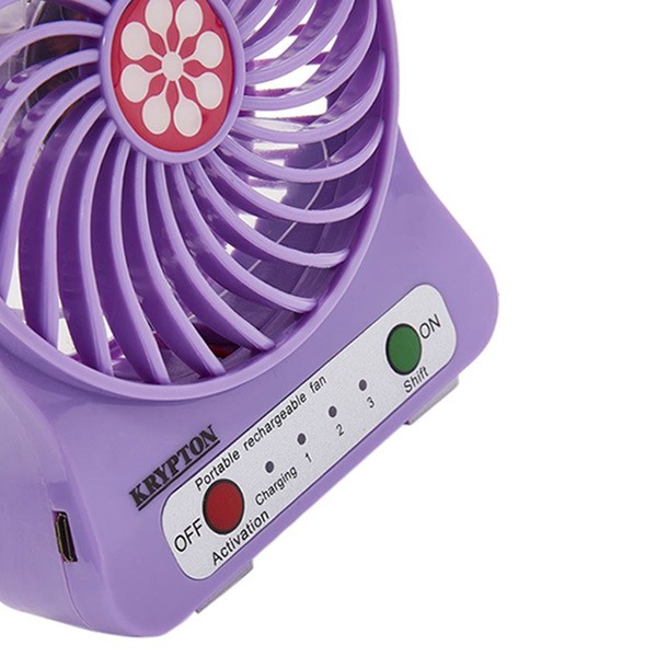 Krypton KNF6037 Rechargeable Mini Fan, Purple-2470