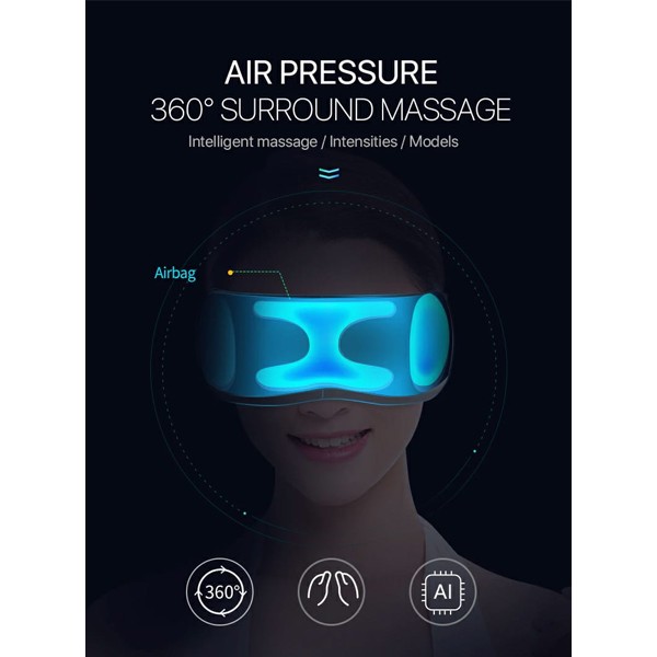 Multifunctional Rechargeable Bluetooth Waterproof Full Eye Massager-6169