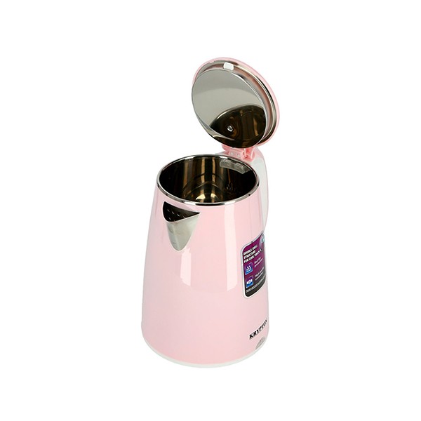 Krypton KNK6062 1.8 L Stainless Steel Double Layer Electric Kettle, Pink-3438
