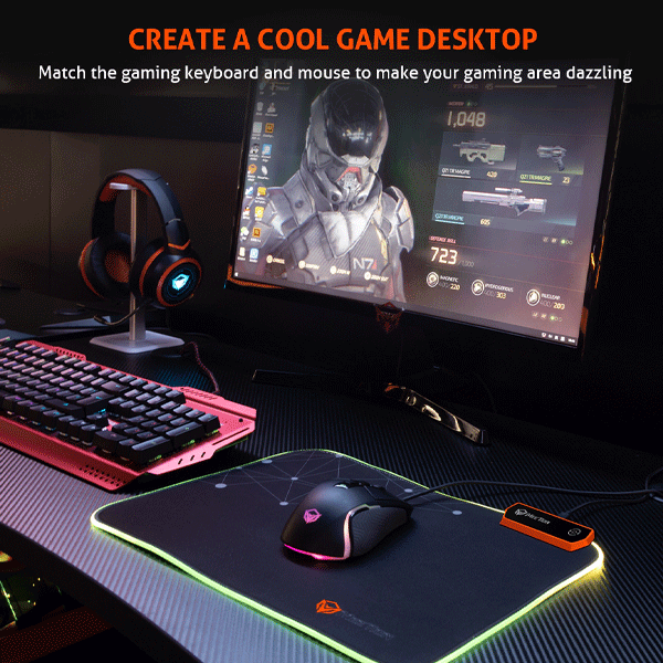 Meetion MT-PD120 Backlight Gaming Mouse Pad-9558