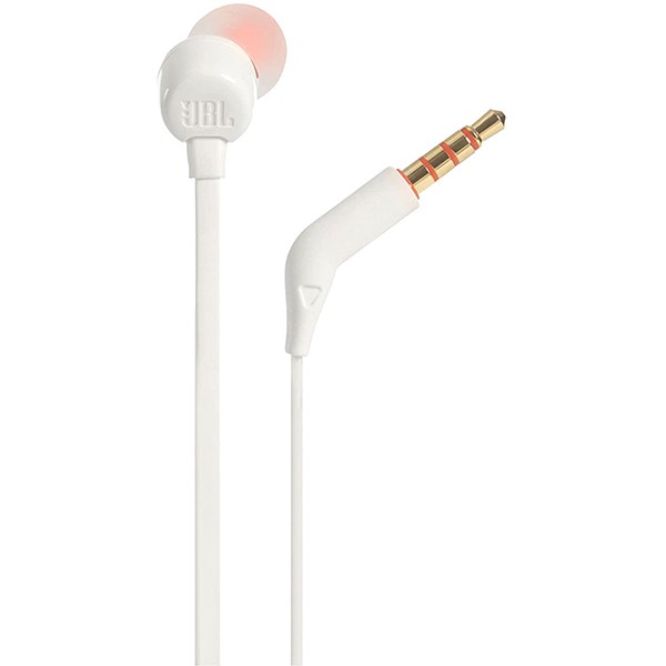 JBL Tune 110 in Ear Headphones with Mic White-10189